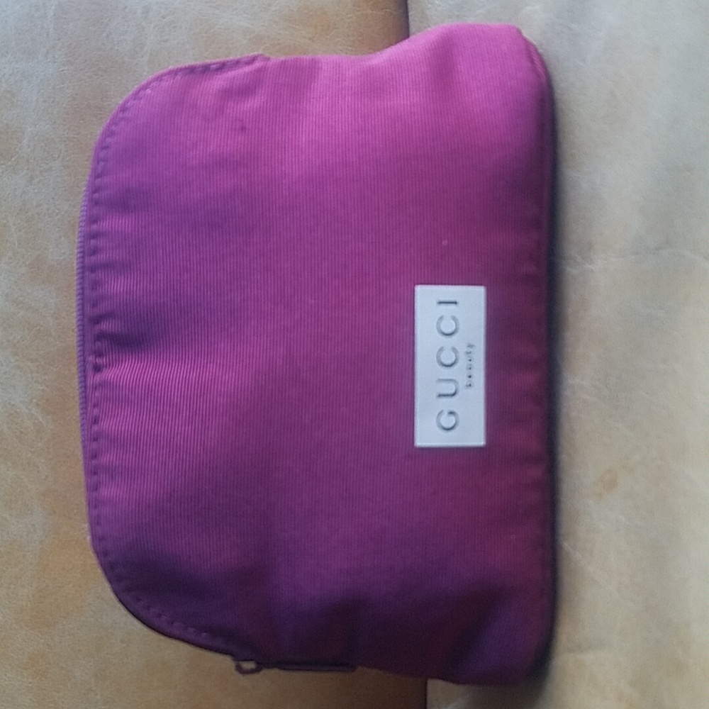 GUCCI burgandy Cosmetic Pouch Clutch Bag